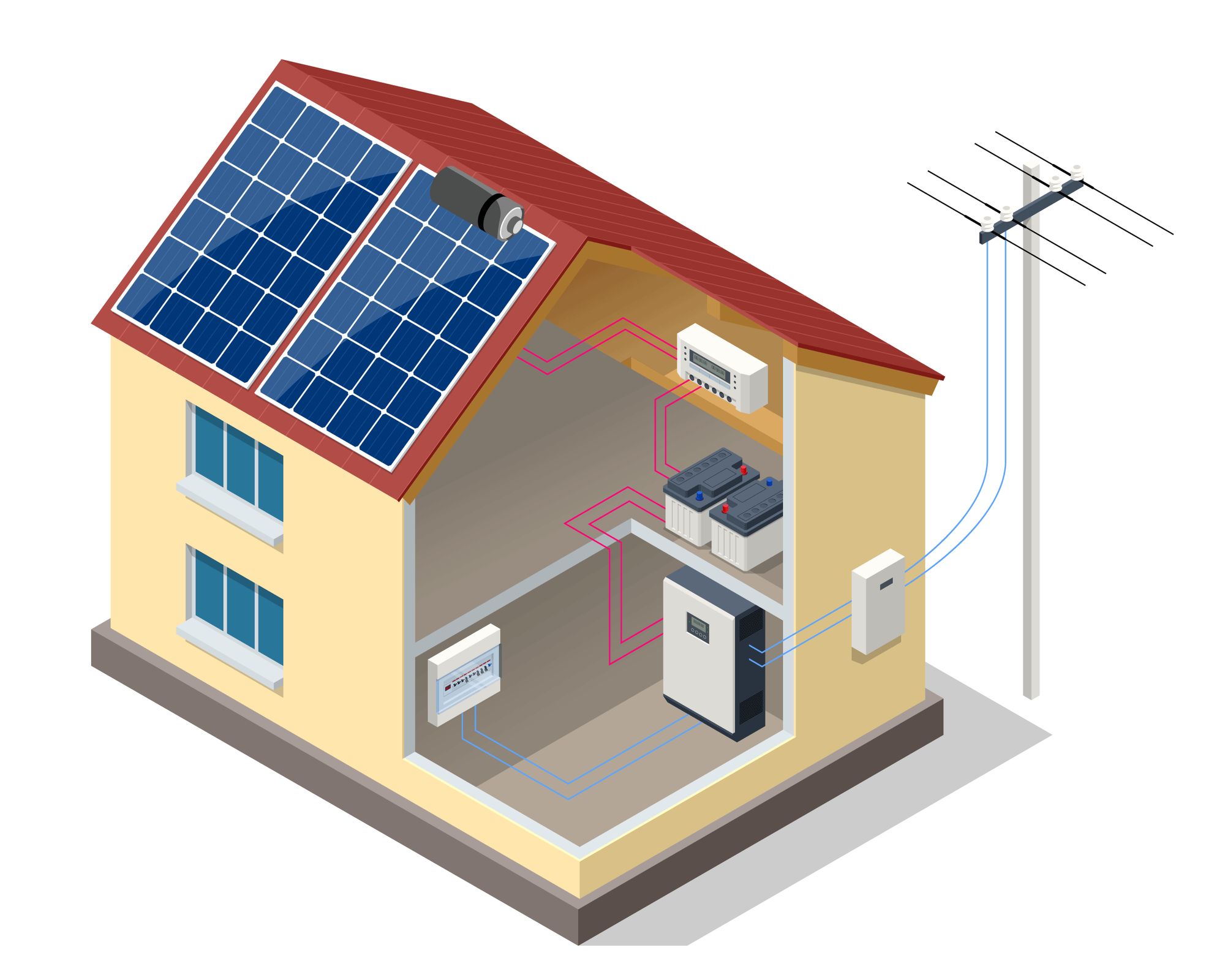 Mapa de una casa solar